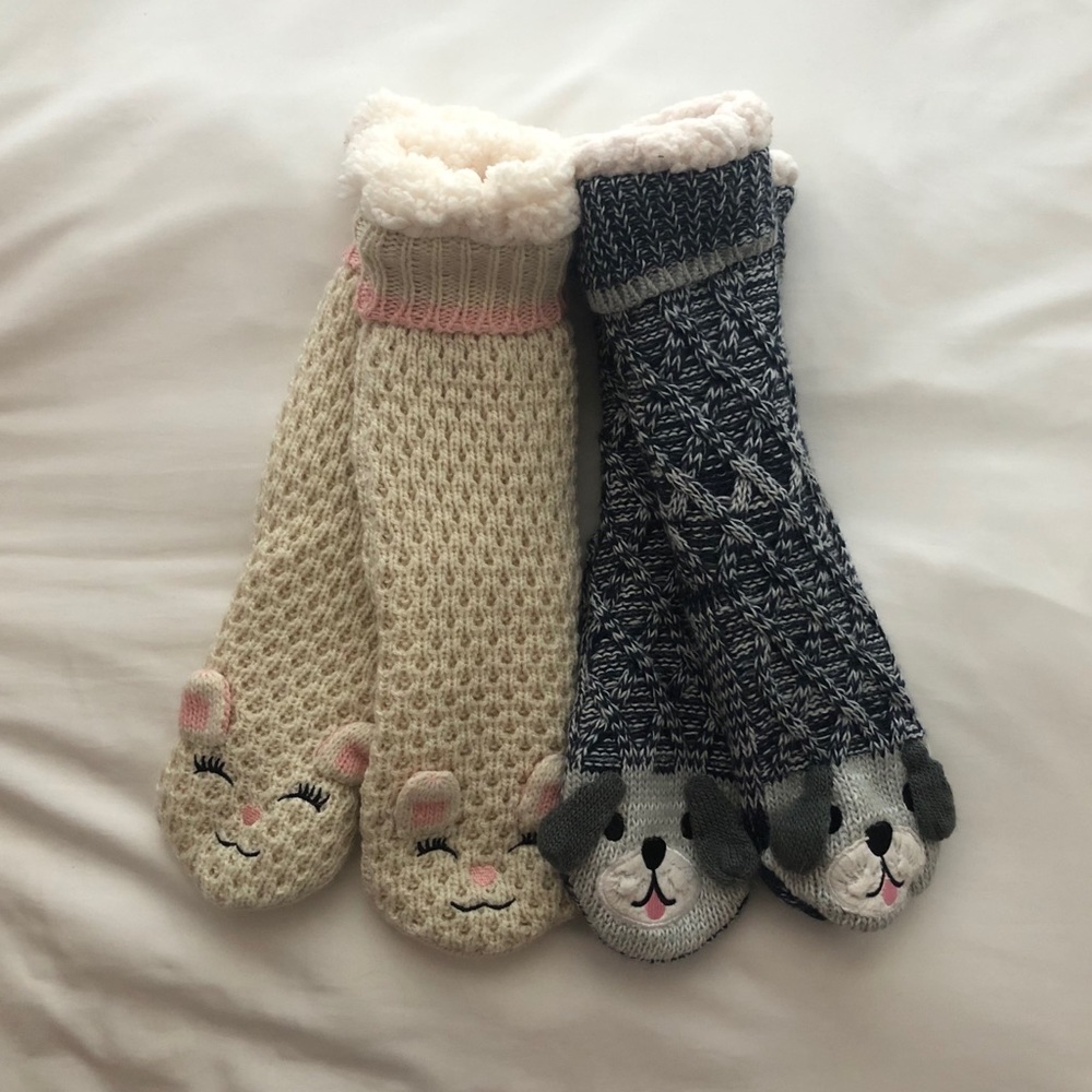 Fluffy Animal Slipper Socks!